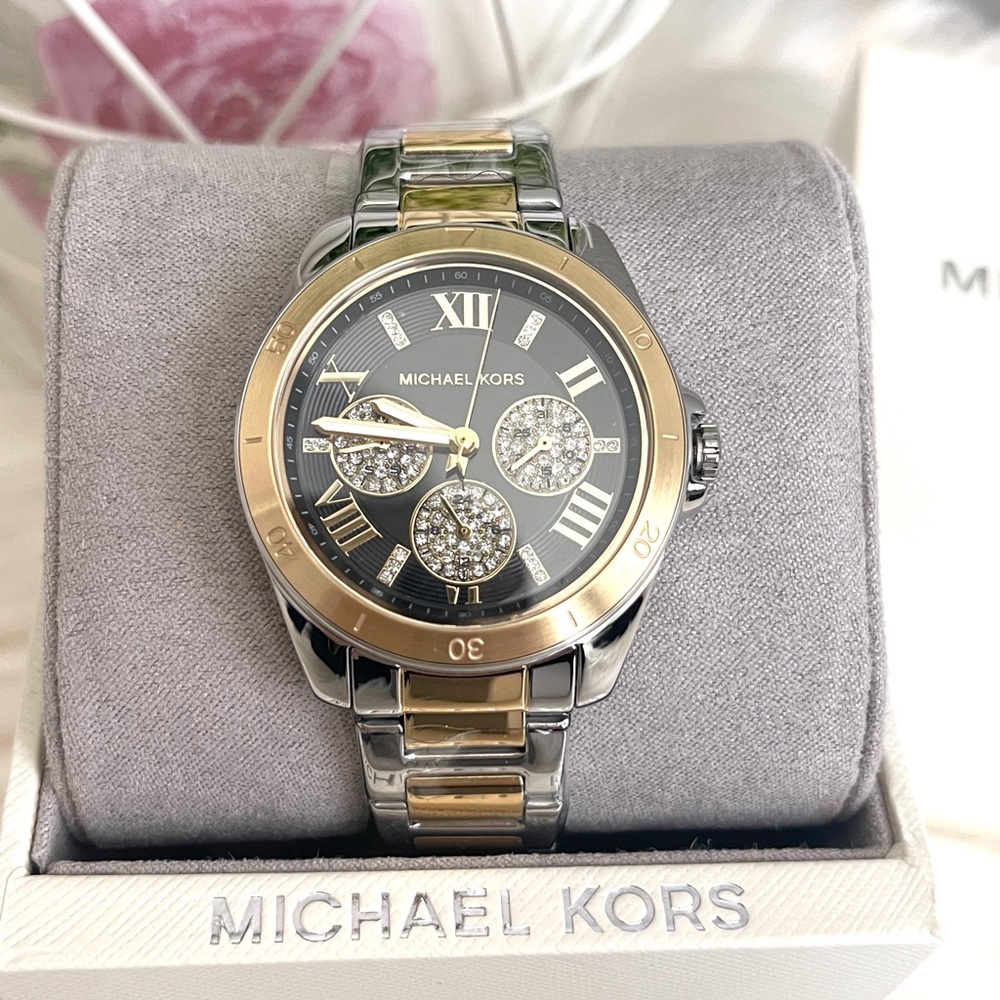 Michael Kors Gold and Silver Chronograph Watch